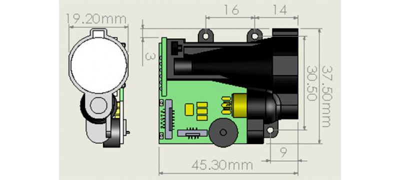 100m Dual Laser Calibration Laser Rangefinder Module - LRF100M10PH