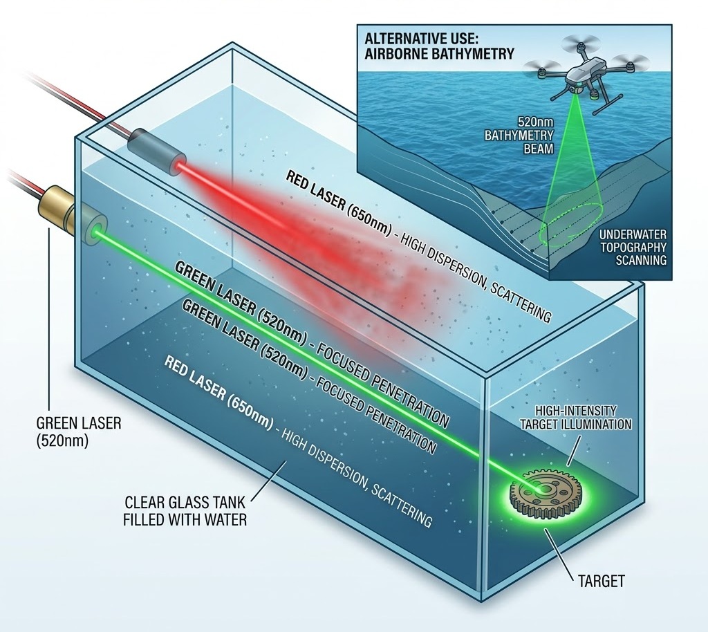 Underwater laser specialist application